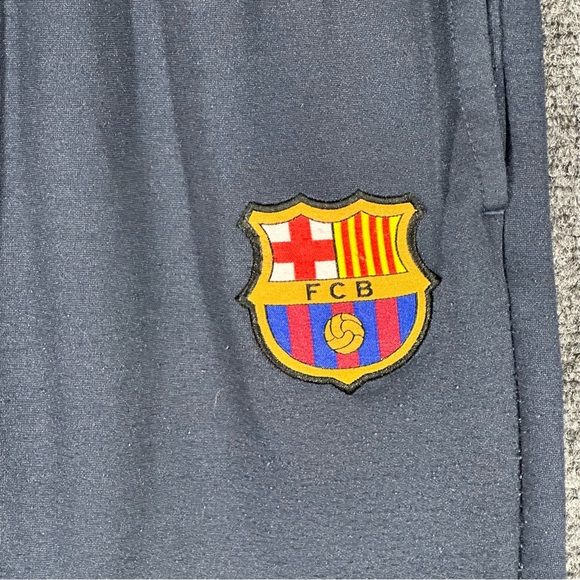 FC Barcelona Joggers Sweatpants Mens Size XL‎ Navy Blue Tapered Soccer Futbol - Picture 4 of 12